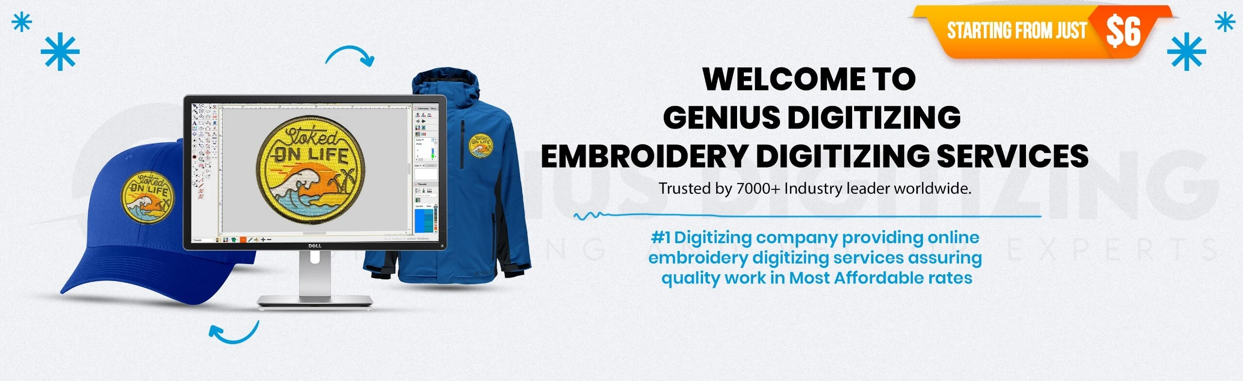 Genius Digitizing - Online Embroidery Company - Trusted - Secure